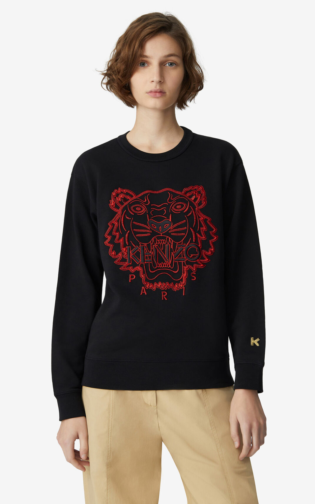 Kenzo Tiger Sudadera Mujer Negras | 7420586-OR